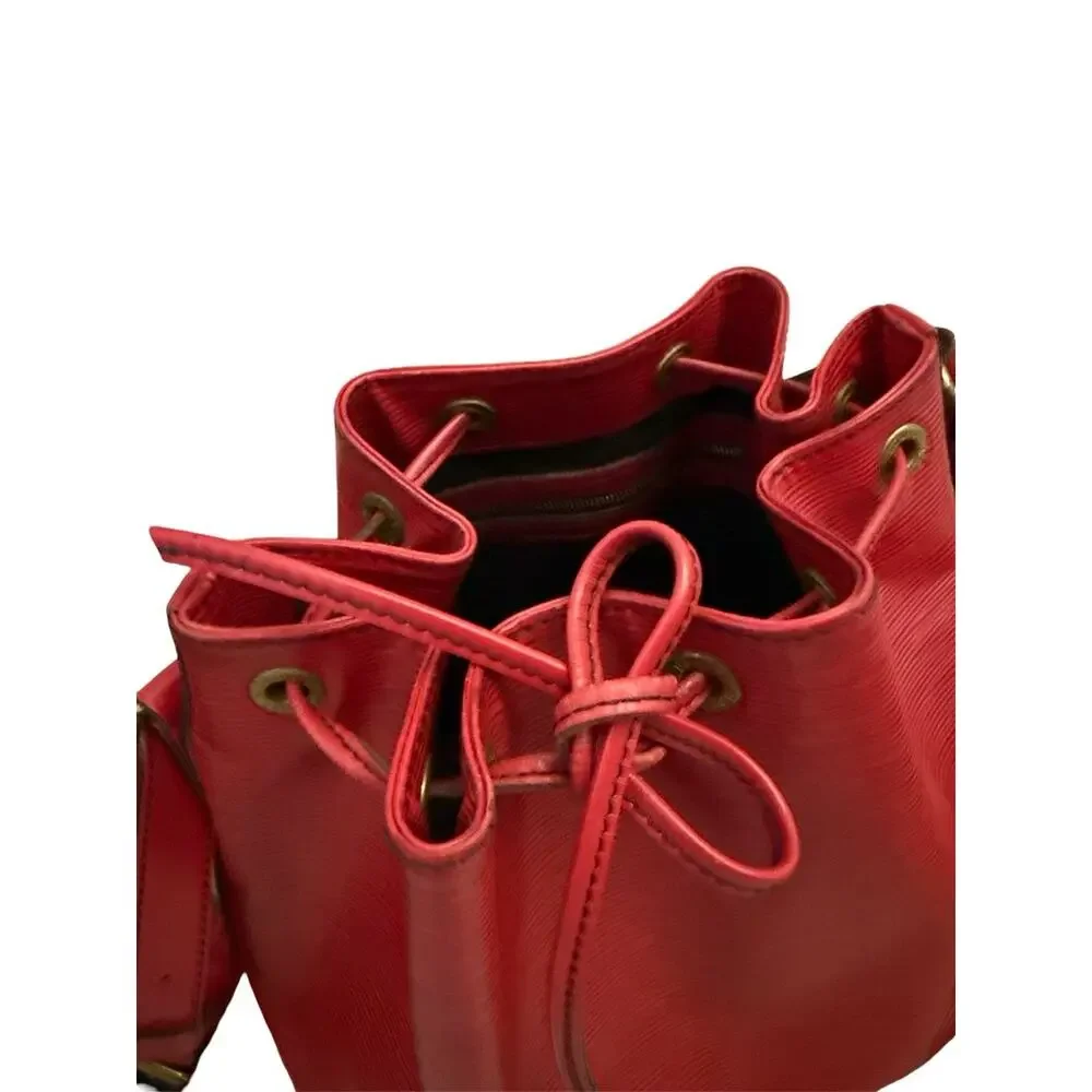 Louis Vuitton Red/Wine Epi Noé BB Bucket Bag | Adjustable Shoulder Strap